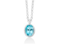 Collana Miluna Donna LA GEMMA DEL CIELO in Argento Topazio CLD4356 - CLD4356